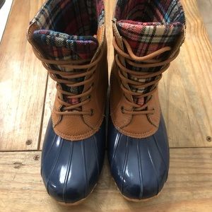 Size 10 Sporto Dede Rubber and Leather Duck Boots
